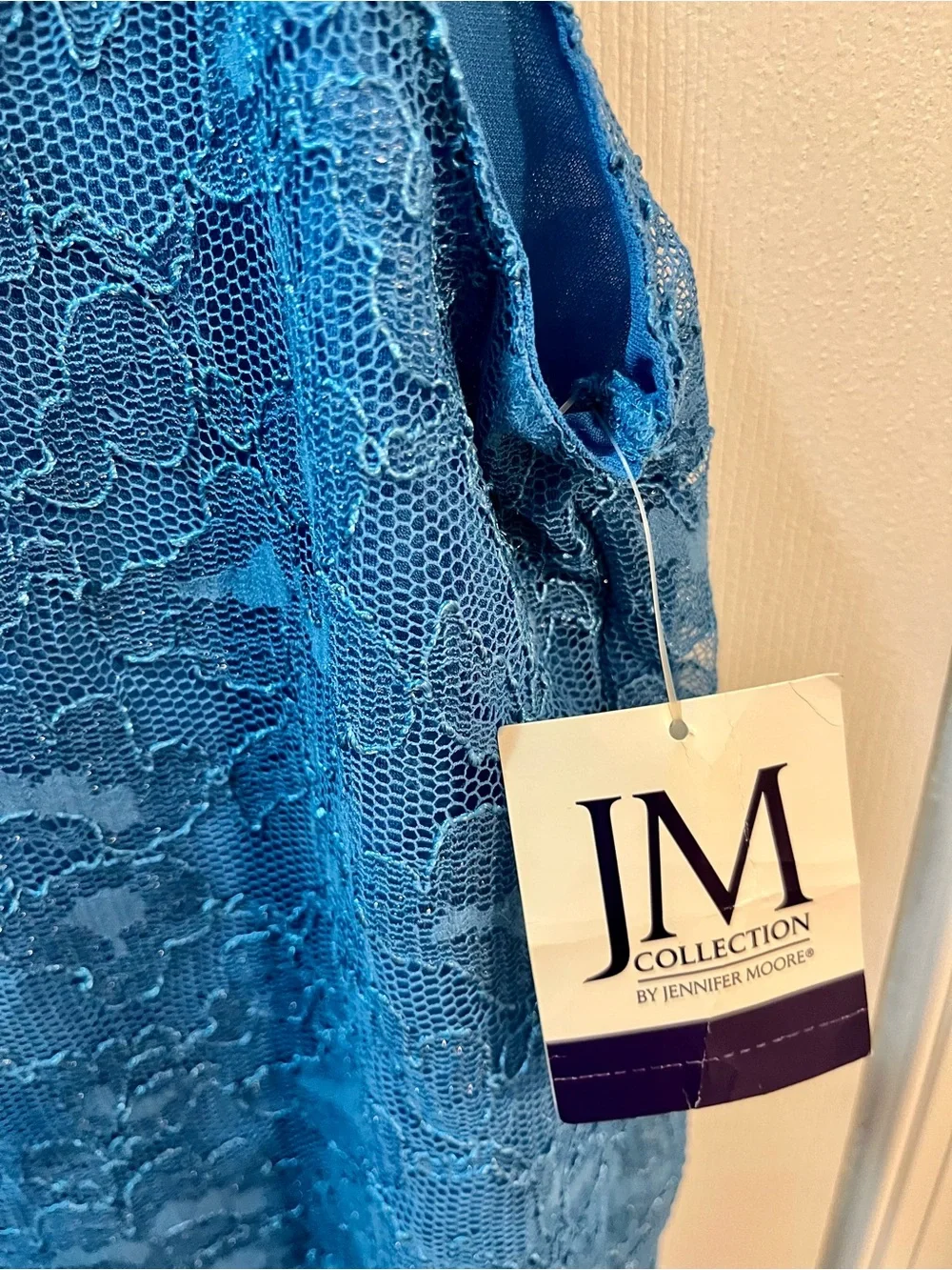 JM Collection New Chic Teal Lace Lined Sleeveless Shell Top Size XL - Picture 3 of 7
